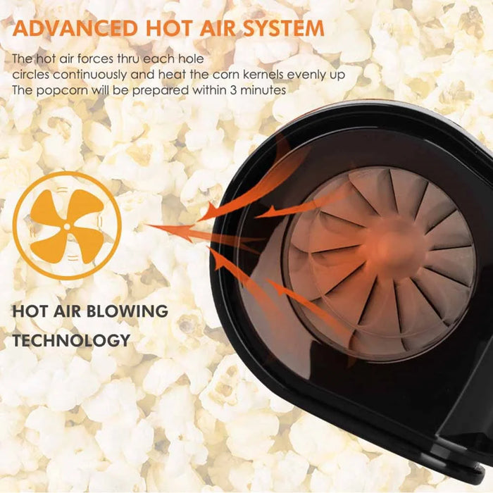 RAF R.9014 EU Adapter Fast Hot Air Popcorn Popper DIY Popcorn Maker with Measuring Cup (No FDA, BPA-Free) - 4