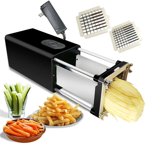 Electric Potato Cutter French Fries Vegetable Slicer Automatic Food Processor (No FDA, BPA Free) - EU Plug - 1