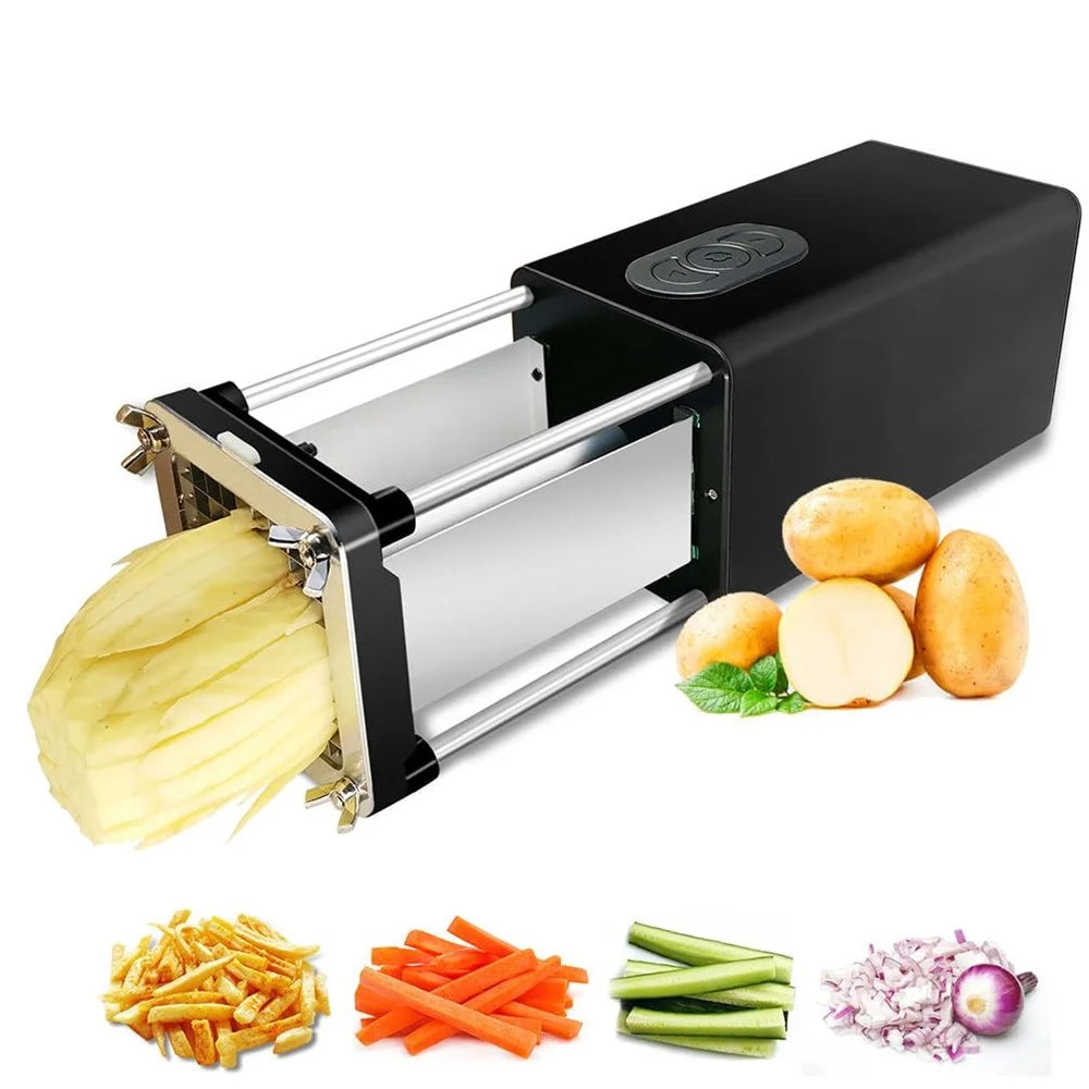 Electric Potato Cutter French Fries Vegetable Slicer Automatic Food Processor (No FDA, BPA Free) - EU Plug - 3