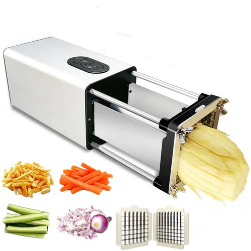 Automatic Electric French Fry Cutter Kitchen Potato Vegetable Slicer (No FDA, BPA Free) - EU Plug - 1
