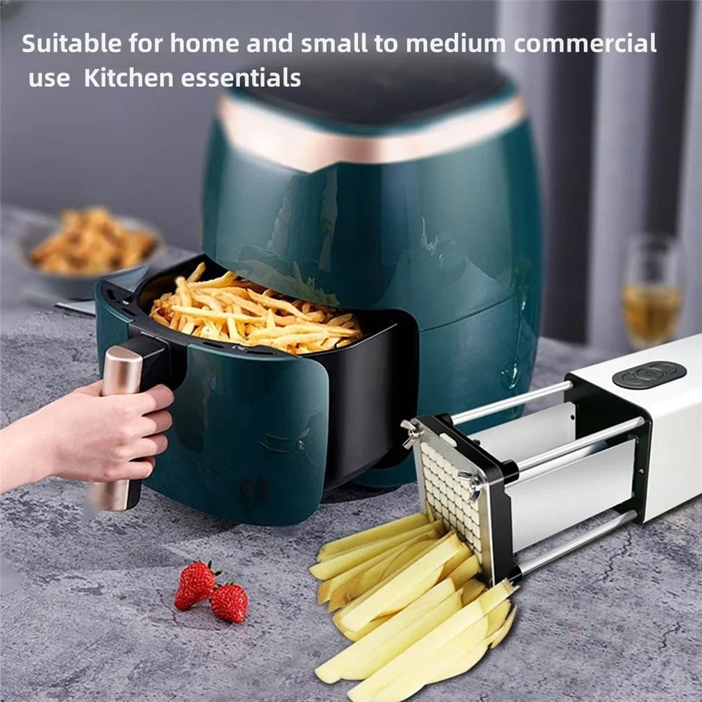 Automatic Electric French Fry Cutter Kitchen Potato Vegetable Slicer (No FDA, BPA Free) - EU Plug - 5