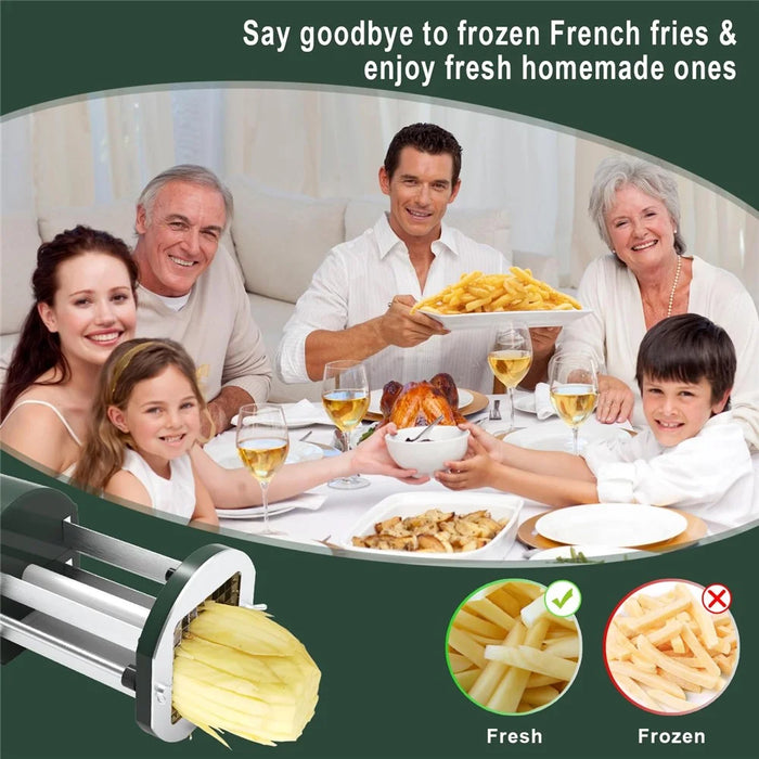 Electric French Fry Cutter Commercial Potato Cutter with 2 Blades Multi-Function Vegetable Slicer - EU Plug - 5