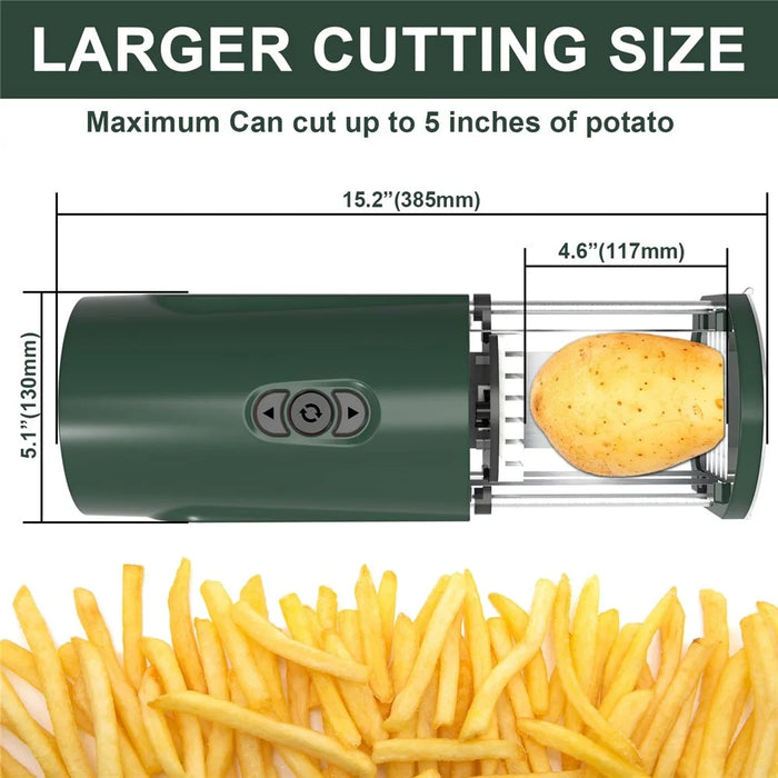 Electric French Fry Cutter Commercial Potato Cutter with 2 Blades Multi-Function Vegetable Slicer - EU Plug - 6