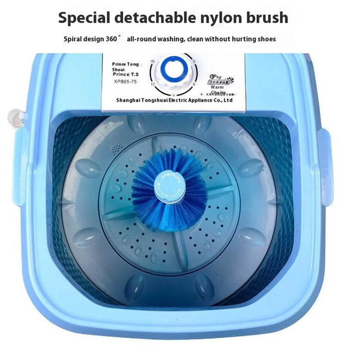Clothes Shoes Washing Machine Blue Light Home Dual-Use Washer with Dehydration Basket - CN Standard Plug - 7