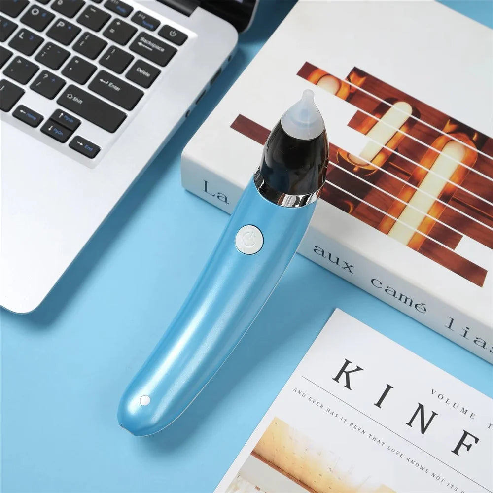 Baby Nasal Aspirator Electric Nose Cleaner for Newborns Infants Vacuum Suction Nose Cleaning Device - Blue - 2