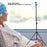 IV Drip Bag Stand Aluminum Alloy Foldable Base Adjustable Height IV Pole Stand with 4 Hooks - 4