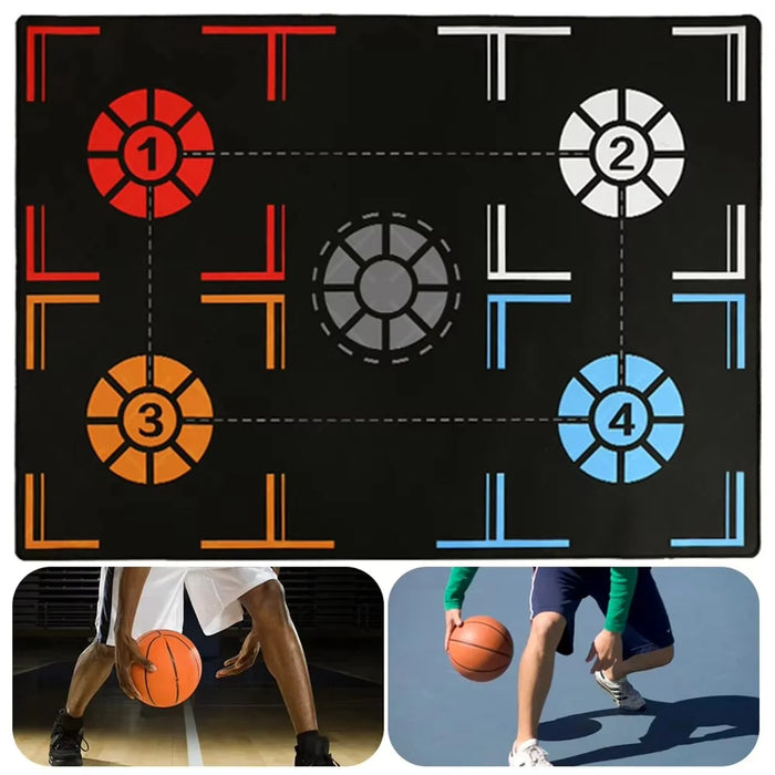 Basketball Training Mat Dribbling Ball Control Basketball Footstep Mat for Children Under 150cm - 5