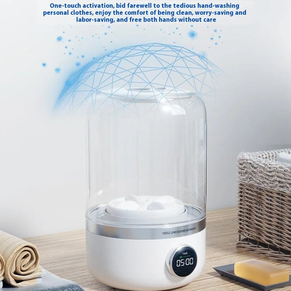 SANHUO YE02 1.2L Portable Mini Washing Machine for Travel Underwear Socks Cordless Cleaner - 2