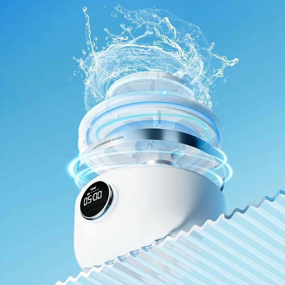 SANHUO YE02 1.2L Portable Mini Washing Machine for Travel Underwear Socks Cordless Cleaner - 6