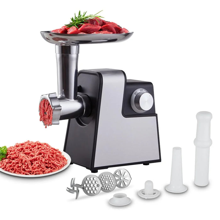Stainless Steel Electric Meat Grinder Multi-Function Sausage Stuffer Mincer Machine (BPA Free, No FDA) - EU Plug - 1