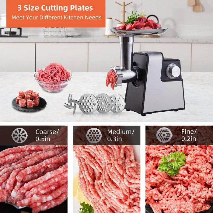 Stainless Steel Electric Meat Grinder Multi-Function Sausage Stuffer Mincer Machine (BPA Free, No FDA) - EU Plug - 3