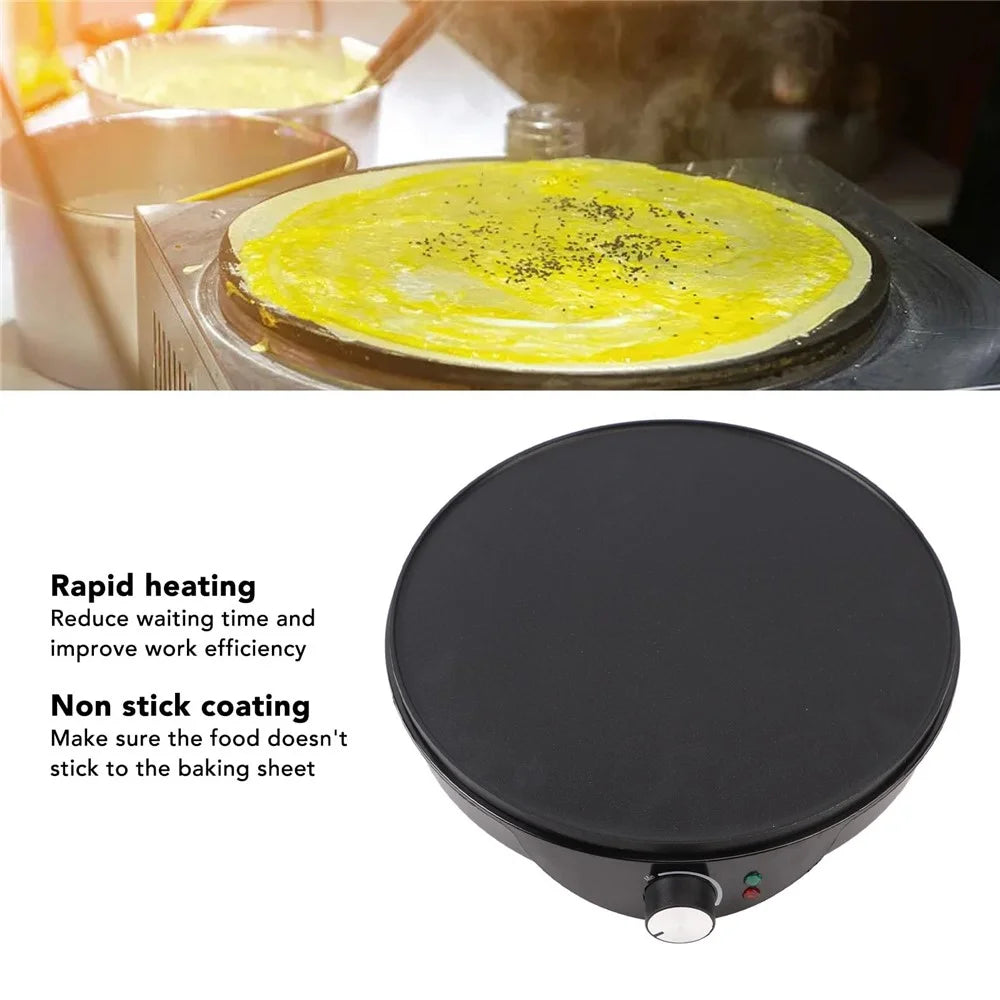 12 Inch Kitchen Electric Crepe Making Machine 220-240V Non Stick Pancake Griddle, EU Plug (BPA Free, No FDA) - 3