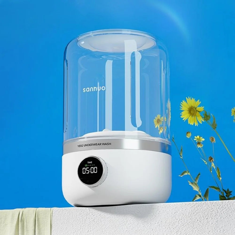 SANHUO Wireless Portable Laundry Cup Mini Washing Machine for Underwear Socks - 2