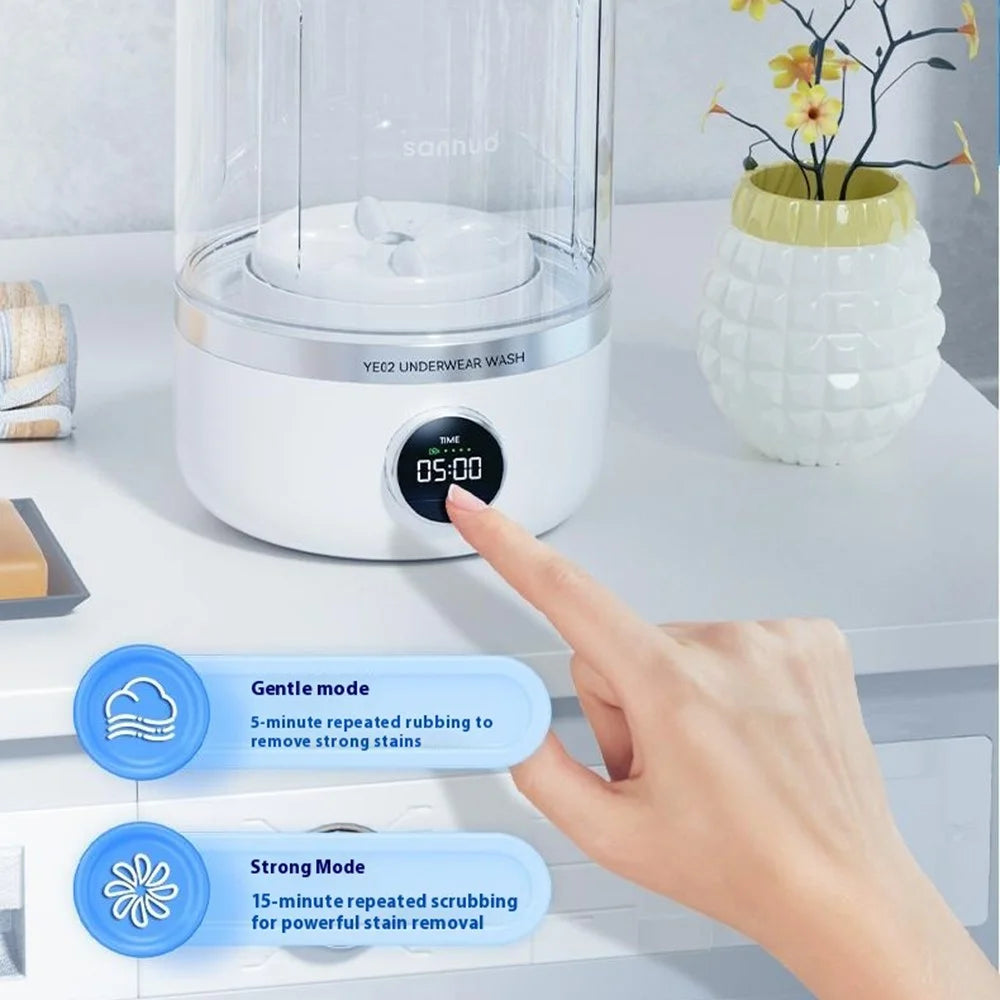 SANHUO Wireless Portable Laundry Cup Mini Washing Machine for Underwear Socks - 3
