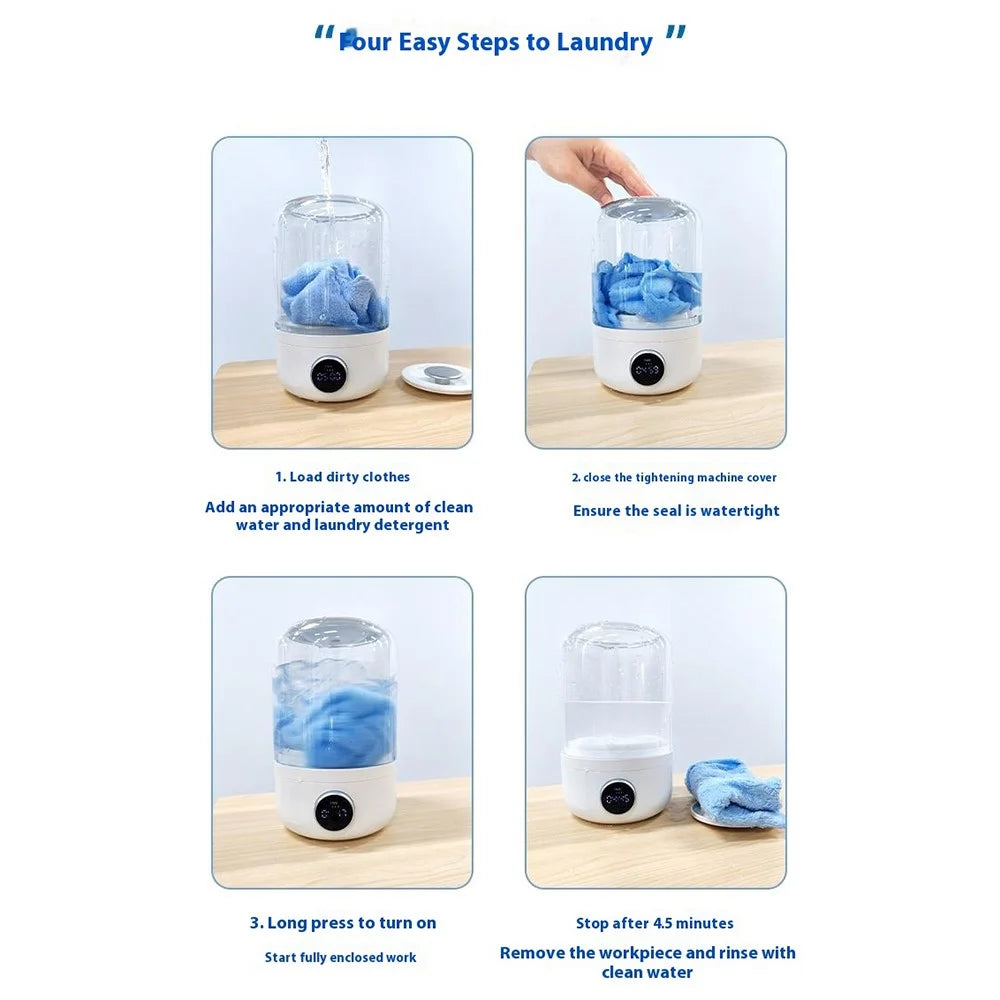 SANHUO Wireless Portable Laundry Cup Mini Washing Machine for Underwear Socks - 6