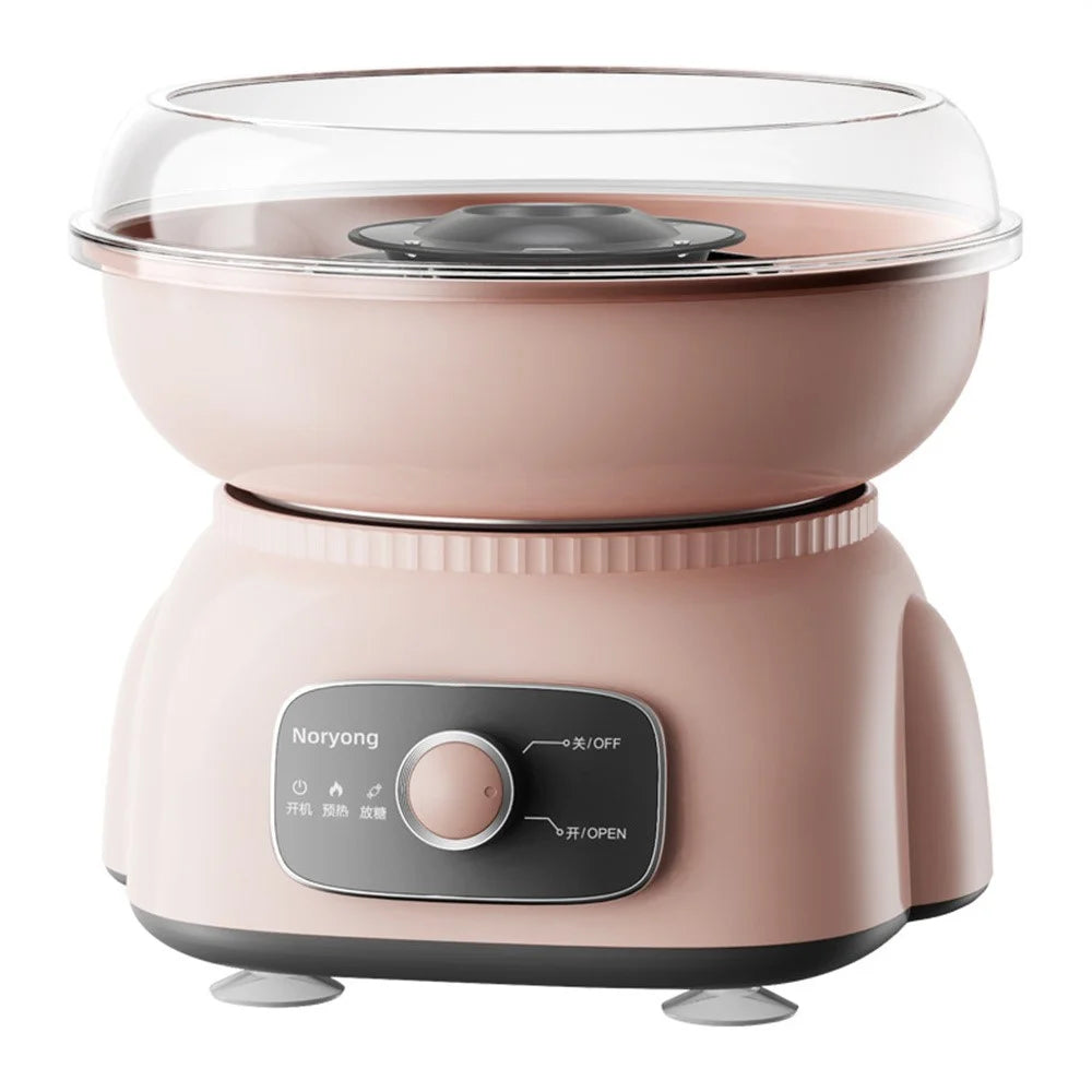 NORYONG Mini Cotton Candy Maker for Kids Home Use 500W Electric Cotton Candy Machine, EU Plug (BPA Free, No FDA) - Pink - 1