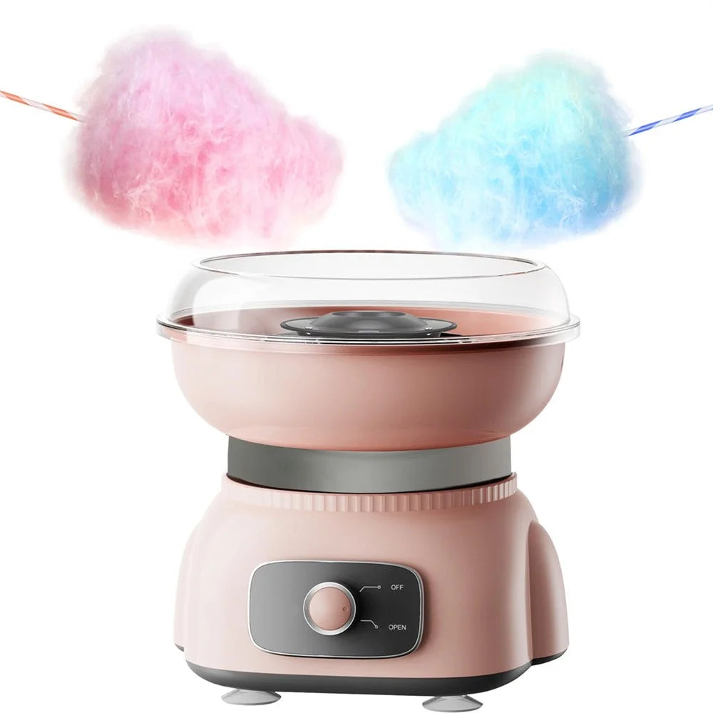 NORYONG Mini Cotton Candy Maker for Kids Home Use 500W Electric Cotton Candy Machine, EU Plug (BPA Free, No FDA) - Pink - 3
