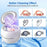 Ultrasonic Retainer Cleaner Machine 43khz Cleaning Pod with 2 Cleaning Modes Digital Timer for Mouth Guard, Jewelry, EU Plug - White - 4
