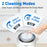 Ultrasonic Retainer Cleaner Machine 43khz Cleaning Pod with 2 Cleaning Modes Digital Timer for Mouth Guard, Jewelry, EU Plug - White - 6