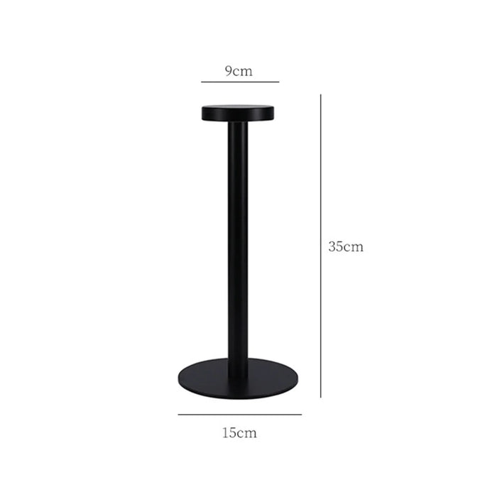 8006 Rechargeable LED Table Lamp 3000K Warm Light Dimming Night Light for Restaurant Bar Bedroom - Black - 6