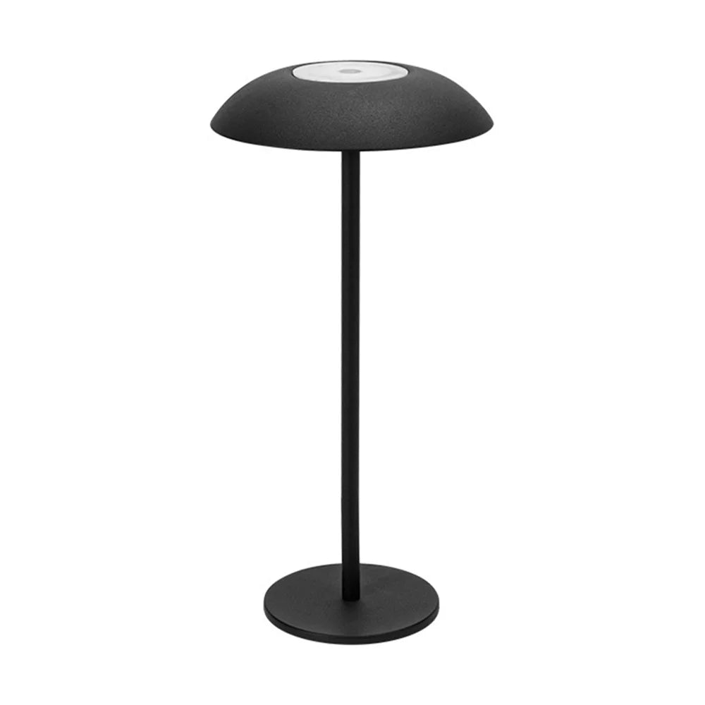 8069 Touch Dimmable LED Table Lamp 3 Color Temperature Rechargeable Ambient Light for Bedroom Bar - Black - 1