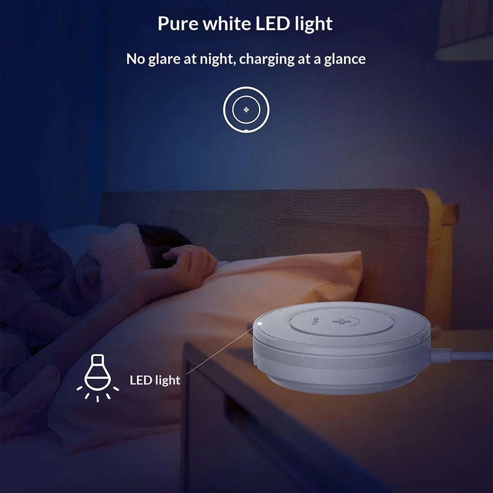 LDNIO AW003 Desktop Wireless Charger with LED Night Light 32W 4 USB Ports PD 30W QC3.0 18W Fast Charging Station - 7