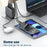 LDNIO Q408 100W GaN Charger Portable Travel 4-Port 3 USB-C + 1 USB-A PD Fast Charging Station for Phone Laptop - Grey  /  EU Plug - 5