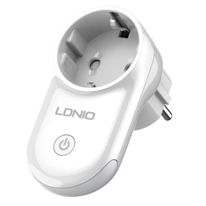LDNIO SEW1058 4000W Smart WiFi Power Plug 16A Remote Control Power Socket Wall Charger with LED Light - White - 1