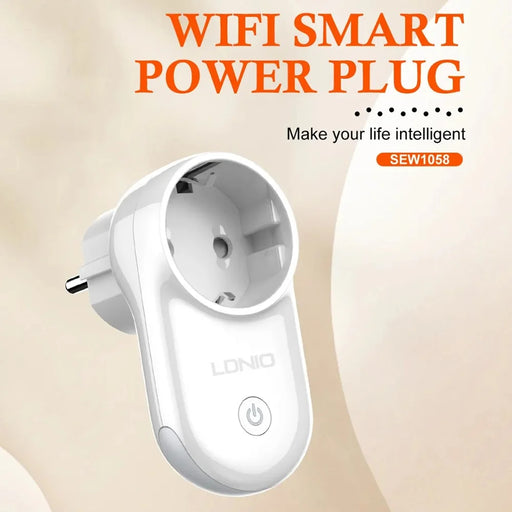 LDNIO SEW1058 4000W Smart WiFi Power Plug 16A Remote Control Power Socket Wall Charger with LED Light - White - 2