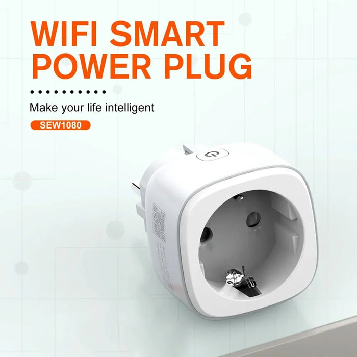 LDNIO SEW1080 Smart WiFi Power Plug Remote Control Scheduled Timer Meter Power Socket Wall Charger for Home Office - White  /  EU Plug - 2