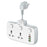 LDNIO SC2413 20W Power Strip 2500W 2 AC Outlets 4 USB Ports PD Fast Charging Extension Power Socket - White  /  EU Plug - 1