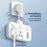 LDNIO SC2413 20W Power Strip 2500W 2 AC Outlets 4 USB Ports PD Fast Charging Extension Power Socket - White  /  EU Plug - 4