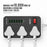 LDNIO SK3662 20W Fast Charging Power Strip 3 AC Outlets 6 USB Ports Power Socket with 2m Cable - Black  /  UK Plug - 3