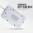 LDNIO SK3662 20W Fast Charging Power Strip 3 AC Outlets 6 USB Ports Power Socket with 2m Cable - Black  /  UK Plug - 6