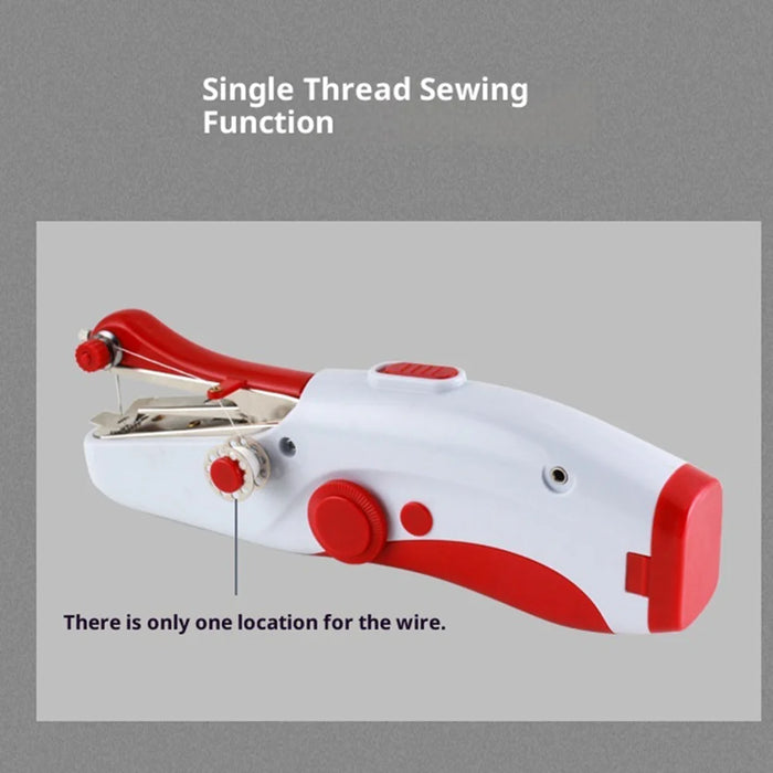 Portable Mini Sewing Machine for Curtain Fabric Repair Electric Handheld Sewing Machine - Purple+White - 6