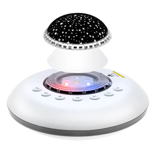Baby Sleep Sound Machine White Noise Night Light Star Projector Sleep Aid with Timer for Nursery - White - 1