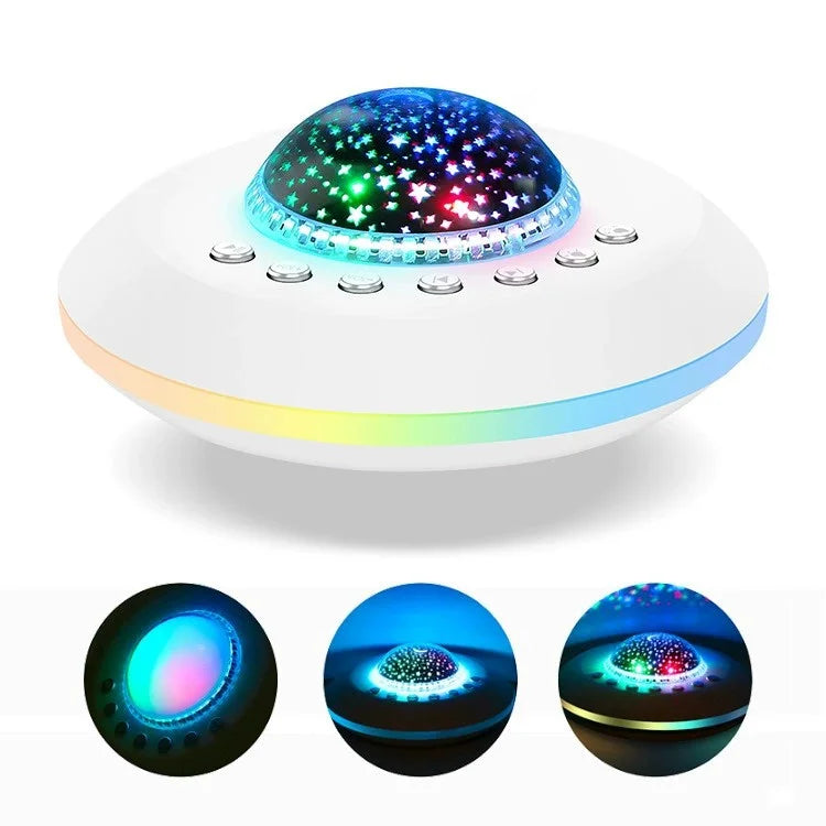 Baby Sleep Sound Machine White Noise Night Light Star Projector Sleep Aid with Timer for Nursery - White - 2