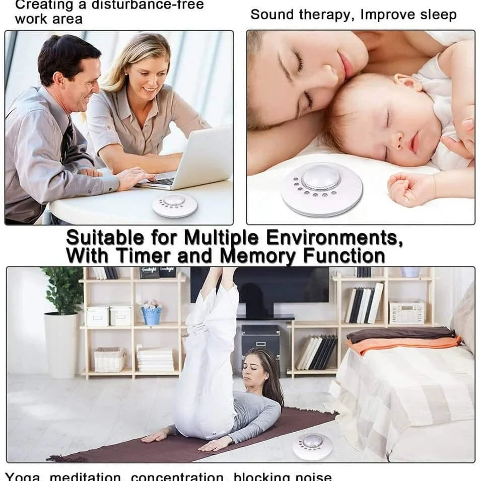 Baby Sleep Sound Machine White Noise Night Light Star Projector Sleep Aid with Timer for Nursery - White - 4