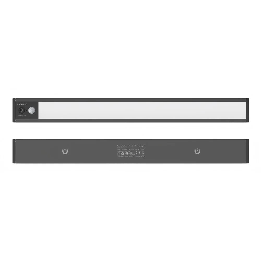 LDNIO Y5 410mm 3W Smart PIR Motion Sensor Under Cabinet LED Light Rechargeable Magnetic Night Light for Kitchen - Black - 1