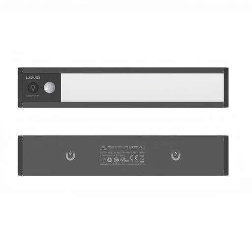LDNIO Y5-1 220mm 1.5W Smart PIR Motion Sensor Under Cabinet LED Light Rechargeable Magnetic Night Light for Kitchen - Black - 1
