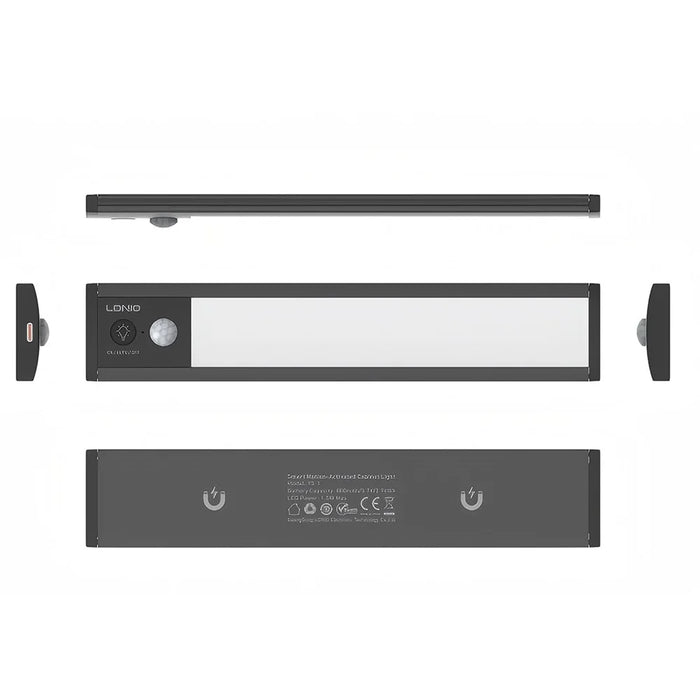 LDNIO Y5-1 220mm 1.5W Smart PIR Motion Sensor Under Cabinet LED Light Rechargeable Magnetic Night Light for Kitchen - Black - 5