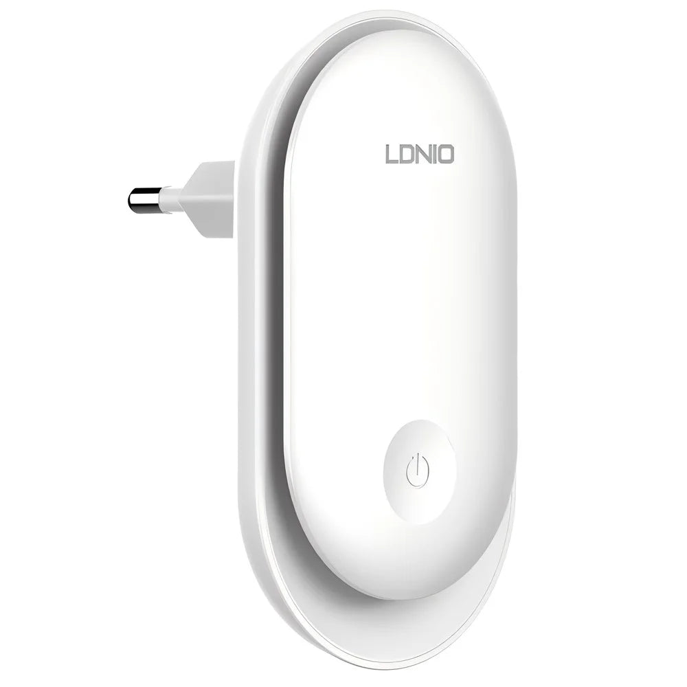 LDNIO Y1 0.5W Plug-in LED Night Light Auto Switch 3500K Warm Light for Bedroom Hallway - White  /  EU Plug - 1