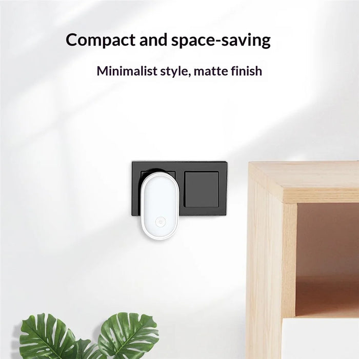 LDNIO Y1 0.5W Plug-in LED Night Light Auto Switch 3500K Warm Light for Bedroom Hallway - White  /  EU Plug - 4