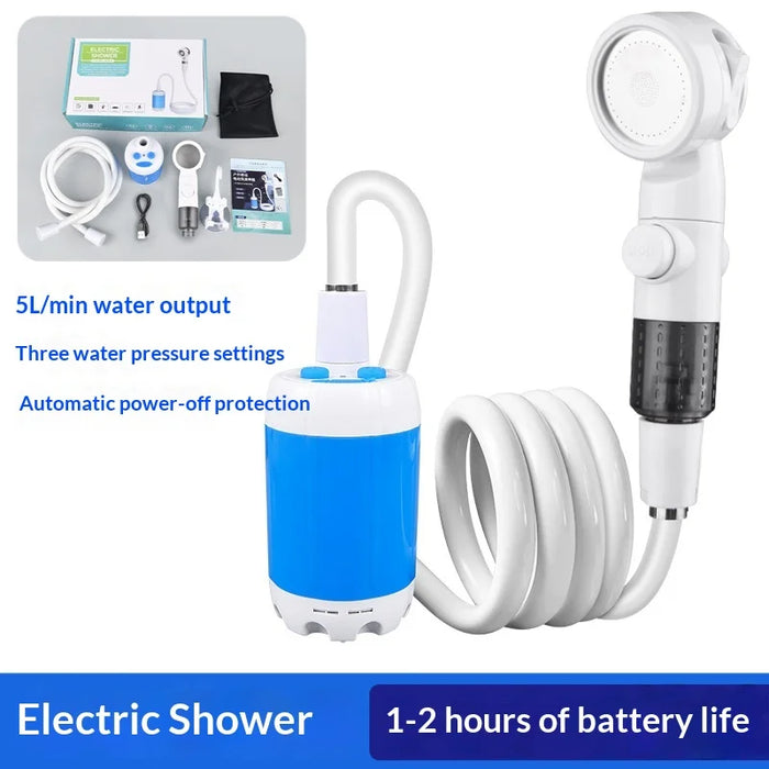 Portable Electric Shower IPX7 Waterproof with 3 Spray Modes for Outdoor Camping - 5