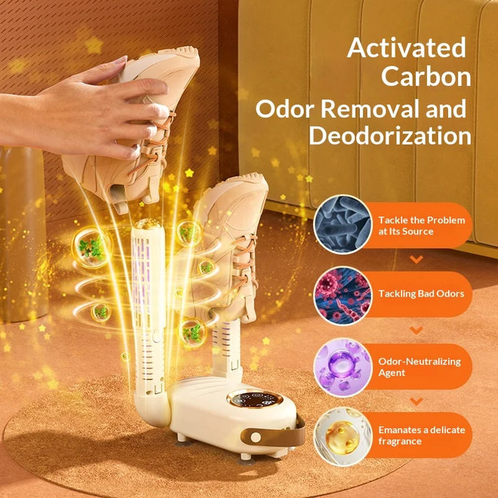 TX-HX01 Portable Shoe Dryer 48 Degrees Celsius Constant Temperature Activated Carbon Fast Drying Deodorizer - EU Plug/220V - 4