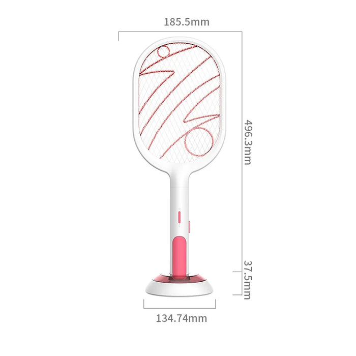 WP-09 Handheld Home Electric Fly Mosquito Swatter Racket Bug Racket Insects Killer Anti Mosquito Fly Trap - White - 4