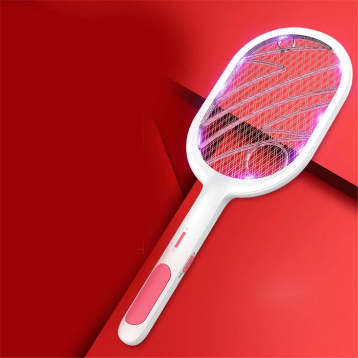 WP-09 Handheld Home Electric Fly Mosquito Swatter Racket Bug Racket Insects Killer Anti Mosquito Fly Trap - White - 5