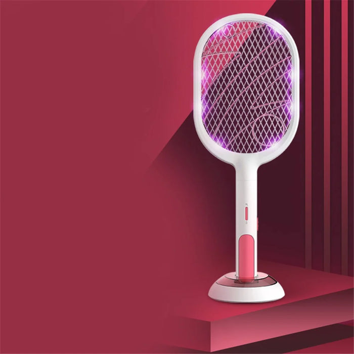 WP-09 Handheld Home Electric Fly Mosquito Swatter Racket Bug Racket Insects Killer Anti Mosquito Fly Trap - White - 6
