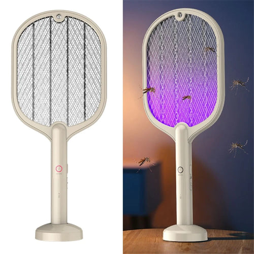WP-07 2 in 1 Electric Mosquito Swatter Fly Bug Trap USB Rechargeable Mosquito Killer Lamp - Beige - 1