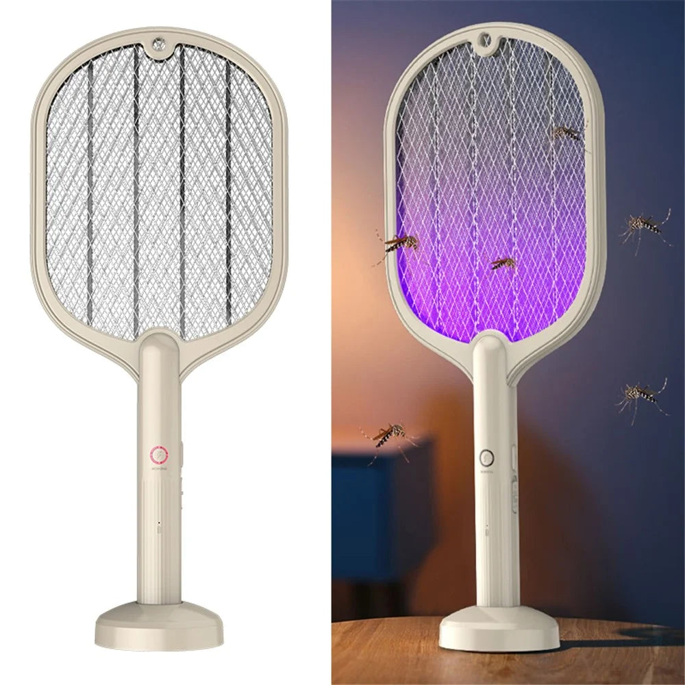 WP-07 2 in 1 Electric Mosquito Swatter Fly Bug Trap USB Rechargeable Mosquito Killer Lamp - Beige - 1